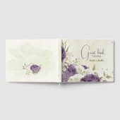 Livre D'or mauve fleurs blanches verdure mariage (Complet)