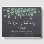 Livre D'or Mémoire d'amour rustique funérailles commémorative (Recto)