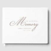 Livre D'or Mémoire "En mémoire d'amour" Blanc (Recto)