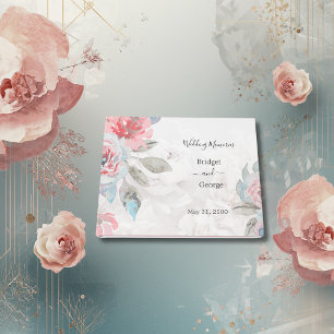 Livre D'or mémoire mariage rose aquarelle