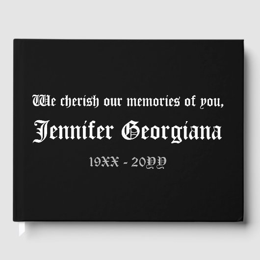 Livre d'or Mémoires simples et minimes (Recto)