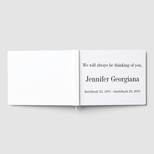 Livre d'or Mémoires simples et minimes (Complet)