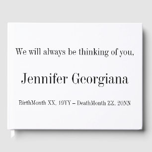 Livre d'or Mémoires simples et minimes