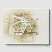 Livre D'or Mémorial Ajouter votre photo Papillon Rose Pearls  (Verso)