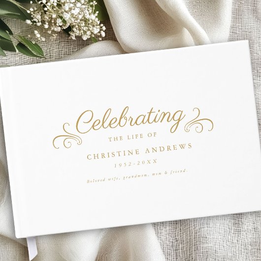 Livre D'or Mémorial "Célébration de la vie" Blanc