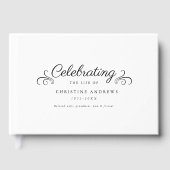 Livre D'or Mémorial "Célébration de la vie" Blanc (Recto)