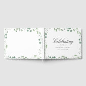 Livre D'or Mémorial "Célébrer la vie de" Eucalyptus blanc (Complet)