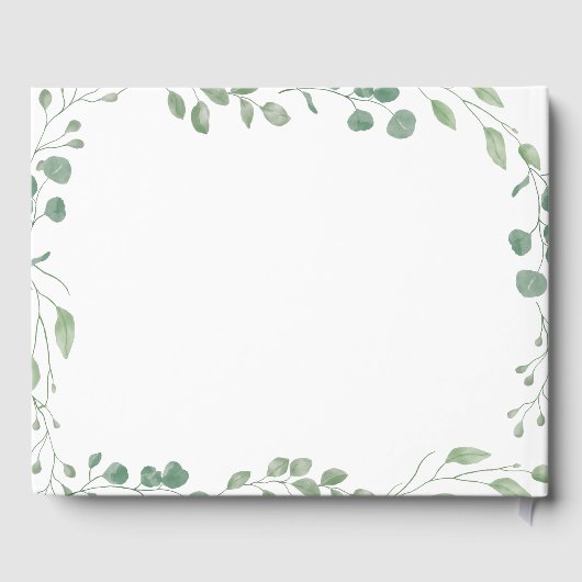 Livre D'or Mémorial "Célébrer la vie de" Eucalyptus blanc (Verso)