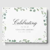 Livre D'or Mémorial "Célébrer la vie de" Eucalyptus blanc (Recto)