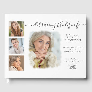 Livre D'or Mémorial de collage photo minimal moderne