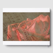 Livre D'or Mémorial de musique rose et feuille (Verso)