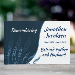 Livre D'or Mémorial des agriculteurs de blé bleu moderne
