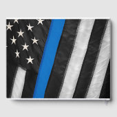 Livre D'or Mémorial du policier | Ligne Bleue fine (Verso)