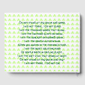 Livre D'or Mémorial du Shamrock vert personnalisé (Verso)