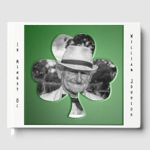 Livre D'or Mémorial du Shamrock vert personnalisé