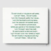 Livre D'or Mémorial du Shamrock vert personnalisé (Verso)