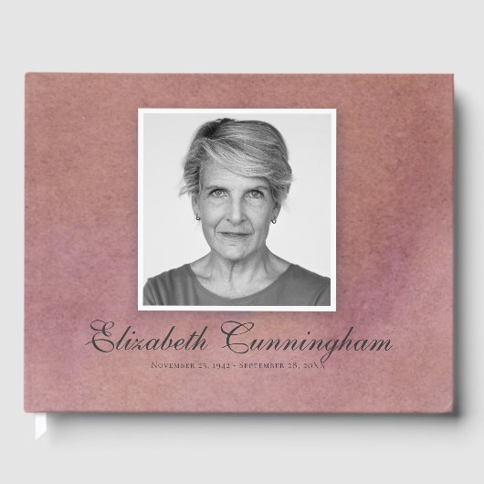 Livre D'or Mémorial en aquarelle photo classique et simple (Recto)