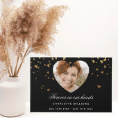 Livre D'or Mémorial en or noir coeurs photo