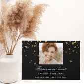 Livre D'or Mémorial en or noir coeurs photo