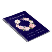 Livre d'or mémorial funérailles fleurs bleues (Côté Droit)