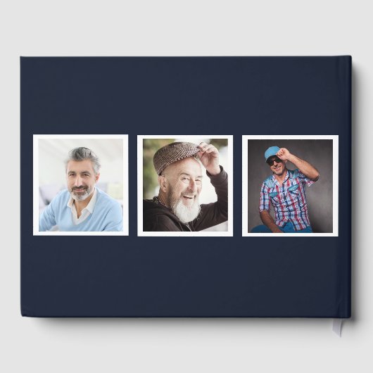 Livre D'or Mémorial funéraire amour mémoire bleu photo collag (Verso)