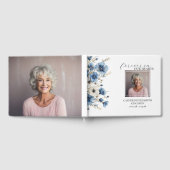 Livre D'or Mémorial funéraire bleu et blanc (Complet)