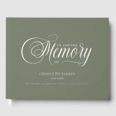 Livre D'or Memorial "In Loving memory"  Green (Recto)