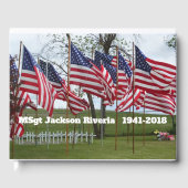 Livre D'or Mémorial militaire des drapeaux et croix américain (Recto)