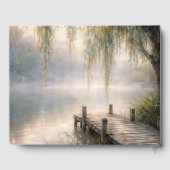 Livre D'or Memorial Misty Lake Dock with Willow Tree (Verso)