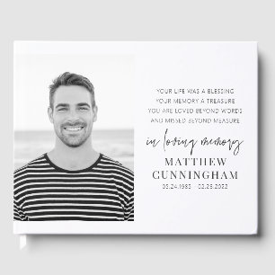 Livre D'or Memorial Modern Elegant Simple Chic Photo