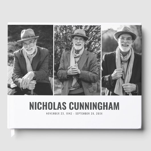 Livre D'or Memorial Modern Trois photos (Recto)