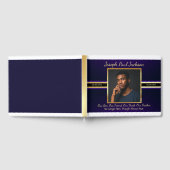 Livre D'or Mémorial photo en or violet (Complet)