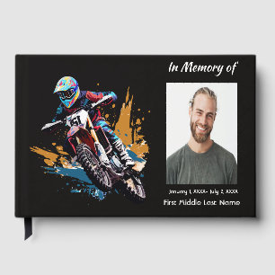 Livre d'or Mémorial Photo Moto Biker personnalisé