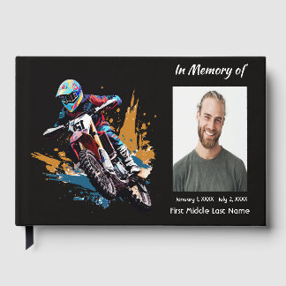 Livre d'or Mémorial Photo Moto Biker personnalisé