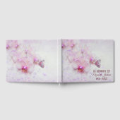 Livre D'or Memorial Service Butterfly On Pink Orchids (Complet)