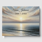 Livre D'or Memorial Service Ocean Sunrise Seascape (Recto)