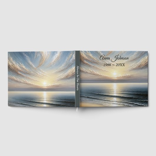 Livre D'or Memorial Service Ocean Sunrise Seascape (Complet)