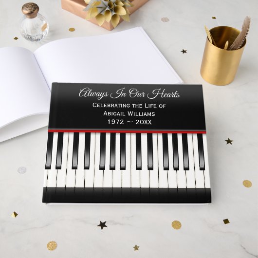 Livre D'or Memorial Service Piano Keyboard (Recto ouvert)