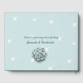 Livre D'or Menthe bleu pin Vert Succulents (Verso)