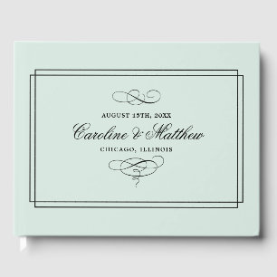 Livre D'or Mention   Black Elegant Wedding Guest Books