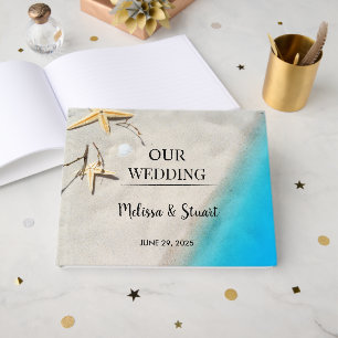 Livre D'or Mer tropicale plage d'étoiles de mer Mariage