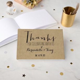 Livre D'or Merci D'Avoir Célébré Avec Nous ! Mariage Kraft