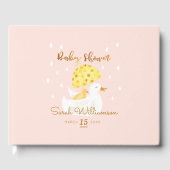 Livre D'or Mère & Bébé Jaune Canard Parapluie Bleu Rose (Recto)