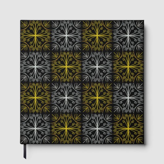 Livre D'or Metallic flower tile abstract (Recto)