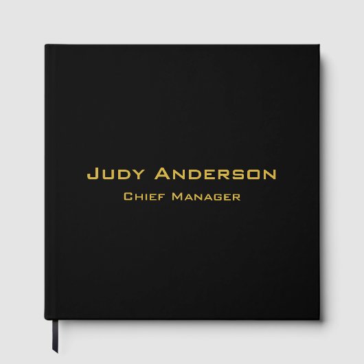 Livre D'or Metallic Gold & Black Professional Modern Elegant (Recto)