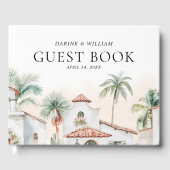 Livre D'or Mexique Aquarelle Palm Tree Destination Mariage (Recto)