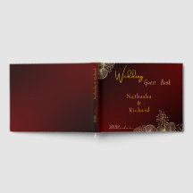Midnight Burgundy & Gold Floral Wedding