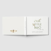 Livre D'or Mignonne Notre petit Baby shower de libellule vert (Complet)
