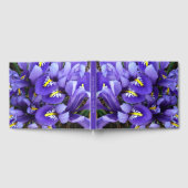 Livre D'or Miniature Bleu Irises Printemps Floral (Complet)