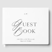 Livre D'or Minimal Black & White Wedding Guest Book (Recto)